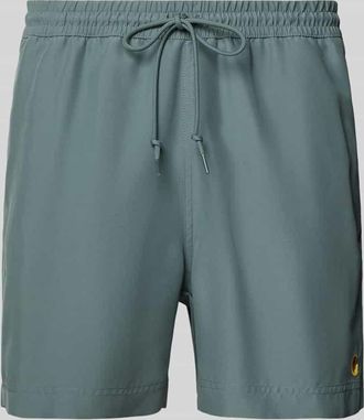 Carhartt Work in Progress Regular Fit Badeshorts mit Logo-Stitching Modell Chase in Gruen, Gr&ouml;&szlig;e XL