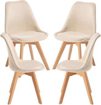 Regalos Miguel Regalos Miguel - Packs Sillas Comedor - Pack 2 Sillas Synk Tela - Beige