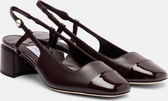 Jimmy Choo London Elisa 45 leather slingback pumps