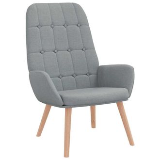 vidaXL Sedia Relax Grigio Chiaro In Tessuto - Vidaxl