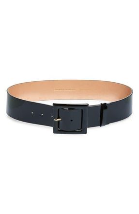 Carolina Herrera Icon Patent Leather Belt in Black at Nordstrom, Size Medium