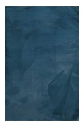 Esprit Alfombra efecto piel de conejo azul para sal&oacute;n, dormitorio 80x150