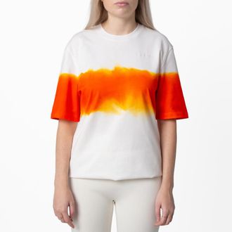 Ferragamo Gradient-Dye Cotton T-Shirt, Size X-Large