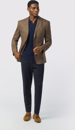Ted Baker Mens Single Breasted Long Sleeve Two Button Tailored Suit Jacket in Bronze Linen - Size 48 (Chest)