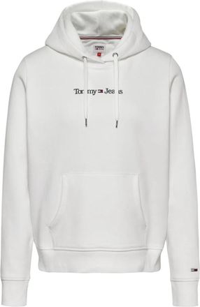 Tommy Jeans Linear Serif Hoodie Beige - Dames - Hoodies - Beige - S - Katoen - Hoodies & sweatvesten