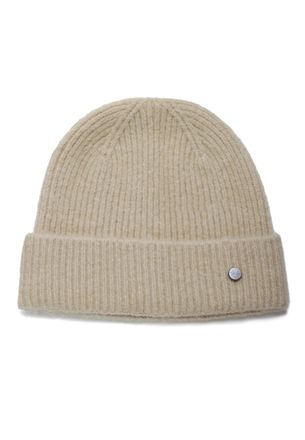 Pearlwood Strickm&uuml;tze PEARLWOOD MATS, Herren, cappuccino, Feinripp, Materialmix, unifarben, M&uuml;tzen Strickm&uuml;tze, Feinripp, Wollanteil, breiter Umschlag, w&auml;rmend