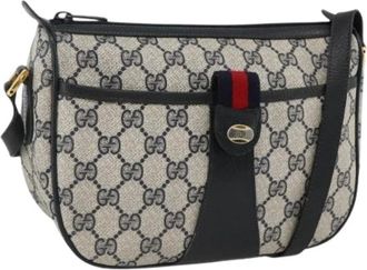 Gucci Pre-owned Cross Body Bags, female, Multicolor, Size: ONE SIZE Pre-owned Vintage GG Canvas Shoulder Bag