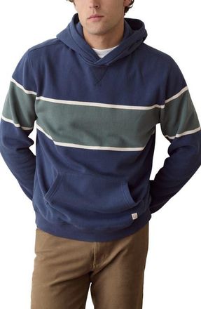 Marine Layer Relaxed Cloud 9 Colorblocked Hoodie in Mood Indigo Colorblock at Nordstrom, Size Xx-Large