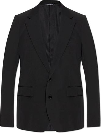 Dolce & Gabbana Wollen jas - Heren - Blazers - Zwart - 2XL - Wol - Jassen