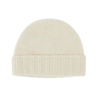 Drumohr Beanies, male, White, Size: 46 CM Small Cable Knit Beanie
