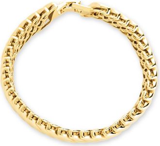 Sterling Forever Bethany Ripple Watchband Bracelet in Gold at Nordstrom