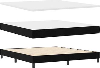 vidaXL Cama Con Somier Y Colch&oacute;n Gris Oscuro 80x200 Cm Terciopelo Vidaxl