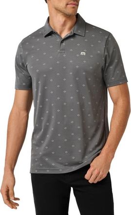 Travis Mathew Final State Geo Pattern Polo in Dark Olive at Nordstrom, Size Xx-Large