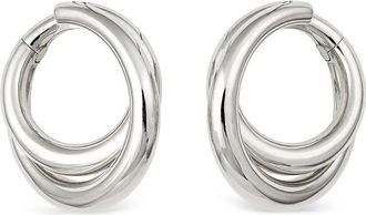 Engelbert 18kt witgouden Infinity Loop oorbellen - Zilver