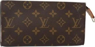 Louis Vuitton Pre-owned Canvas pouches - Dames - Vintage Clutch - Bruin - ONE Size - Leer - Vintage