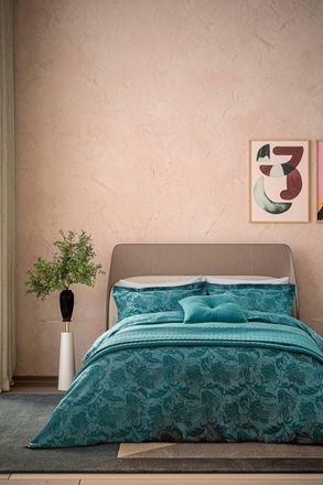 Ted Baker Baroque Cotton Duvet Cover Set in Blue | Size: King