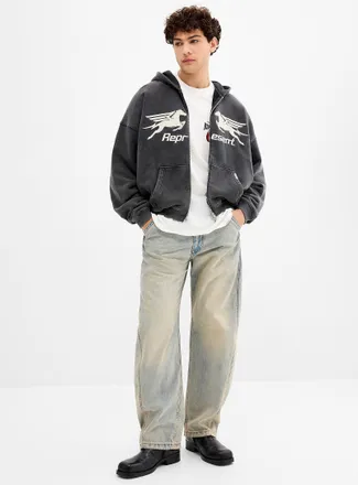 Represent Mens Pegasus zipped hoodie