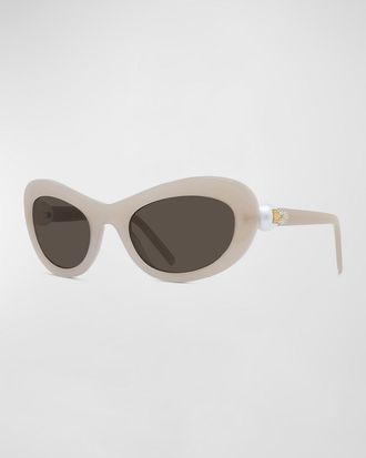 Givenchy Pearlescent Metal Butterfly Sunglasses