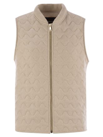 ボトムスその他 Fabiana Filippi V-Neck Cotton Vest With Silk Satin Back Fabiana Filippi Waistcoats and gilets for Women | Online