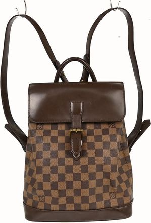 Louis Vuitton Soho Backpack Damier Brown Canvas Backpack Bag (Pre-Owned)