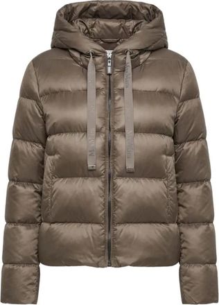 Max Mara Oceano Quilted Jacket - Dames - Winterjassen - Bruin - 3XS - Leer - Jassen