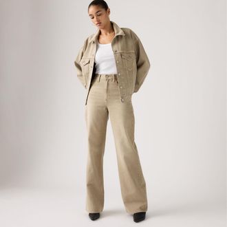 Levi's Ribcage Wide Leg Jeans - Womens - 23X30 - Brown