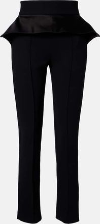 Maticevski Pantaloni slim Relate in raso con peplum
