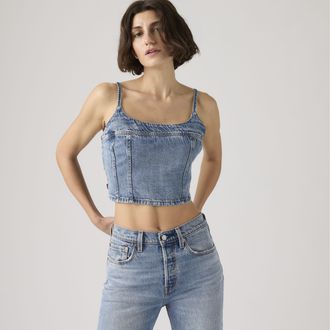 Levi's Jadine Denim Cami Tank - Womens - XS - Blue
