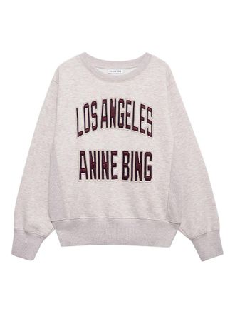 Anine Bing Harry Shrunken Sweatshirt la Oatmeal Melange