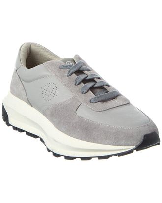 Reiss Unseen Footwear Trinity Stamp Leather & Suede Sneaker