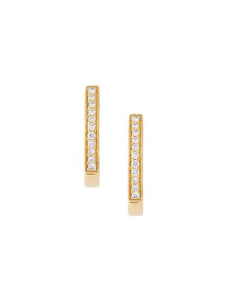 Wouters & Hendrix diamond hoop earrings - Metallic