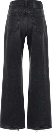 Haikure Womens Korea Jeans Black Cotton