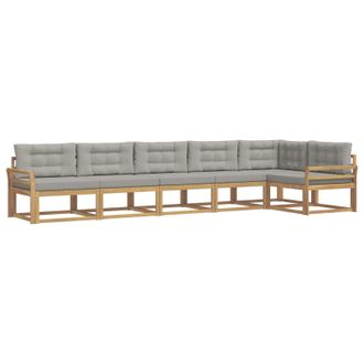 vidaXL Conjunto De Sof&aacute;s De Exterior 4 Pcs Blanco Y Gris Claro Vidaxl