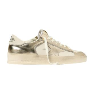 Golden Goose Sneakers, female, Gray, Size: 10 US Leather Platform Sneakers