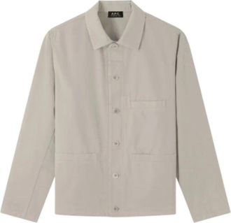 A.P.C. Casual overhemd - Heren - Casual Overhemden - Beige - S - Overhemden