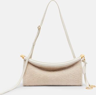 Alaia Alaïa Le Click East West Small shearling shoulder bag