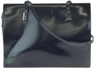 Gucci Pre-owned Patent Shoulder Tote Bag - Dames - Vintage Shopper - Zwart - ONE Size - Leer - Vintage