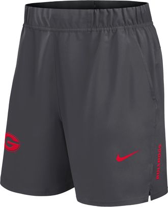 Nike Georgia Primetime Victory Primary Logo Mens Nike Mens Dri-FIT College Shorts in Grey | 01NA06FNGB-TXS