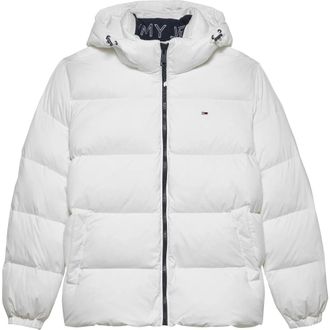 Tommy Jeans Waterafstotende Gewatteerde Jas met Capuchon - Heren - Gewatteerde jassen - Wit - M - Polyester - Jassen