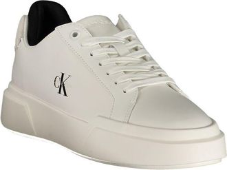 Calvin Klein Logo-Print Polyurethane Sneaker - White