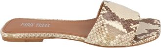 PARIS TEXAS Sanremo Python Embossed Flat Sandals