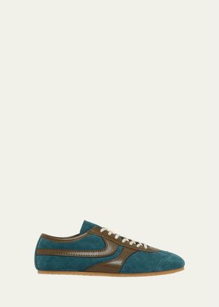 Dries Van Noten Mens Destin Suede Low-Top Sneakers