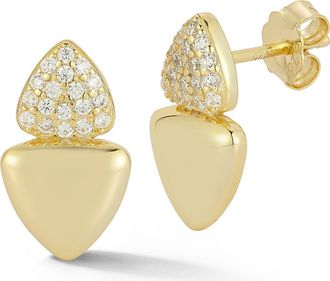 Glaze Jewelry Triangular Cubic Zirconia Stud Earrings in Gold at Nordstrom Rack