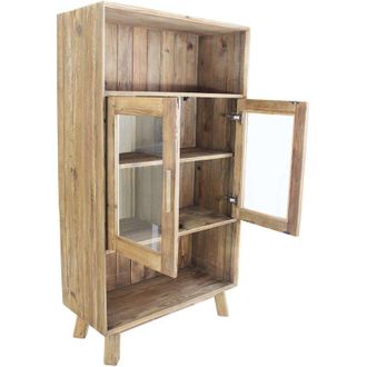 Milani Home Milani Home - pinus - credenza con vetrina in pino riciclato