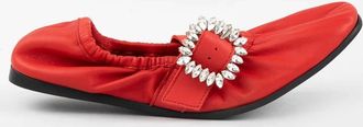 Free People Womens Ursa Gemini Ballet Flats In Red Leather