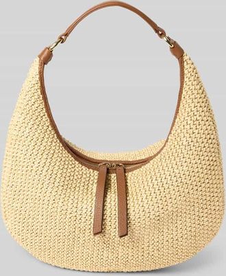 Abro Abro Shoulder Bag in Flecht-Optik Modell Nana in Beige, Gr&ouml;&szlig;e 1