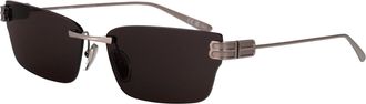 Balenciaga Womens Sunglasses Bb0487s Grey Metal