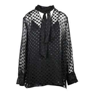 Givenchy Chiffon Blouse - Dames - Blouses & Shirts - Zwart - Maat: XS Chiffon