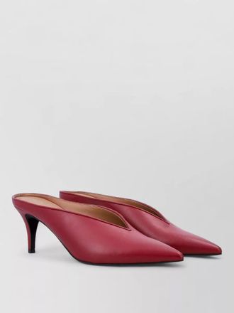 Stella McCartney sculptural heel vegan leather mules