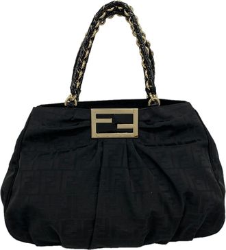 Fendi Black Nylon Canvas Tote Bag (Pre-Owned)